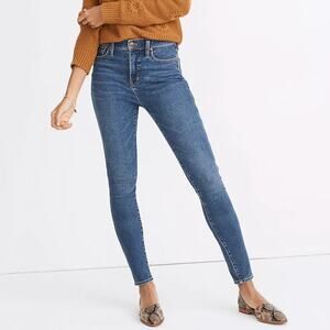 Madewell 10" High-Rise Skinny Jeans in Wendover Wash Tencel Denim Size 27
